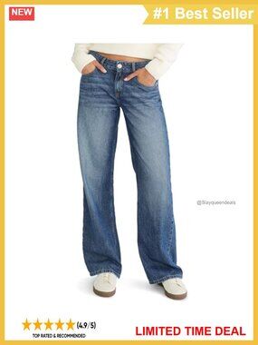 Low Rise Baggy Wide Leg Jeans Rigid Denim